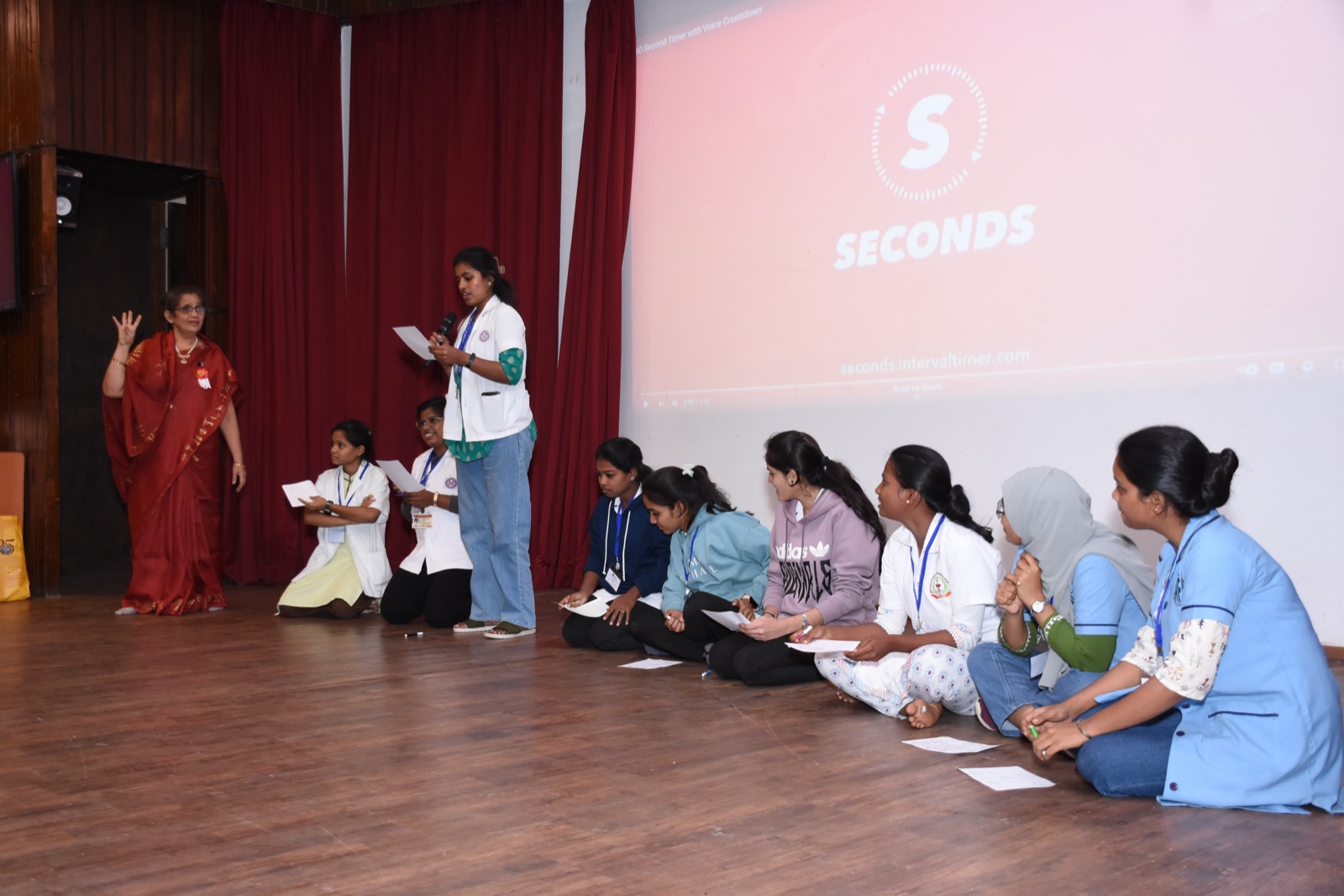 Human Excellence Workshop interactive exercise on stage